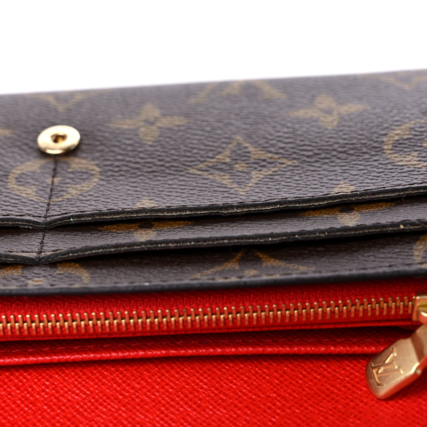 Monogram Sarah Wallet NM Coquelicot