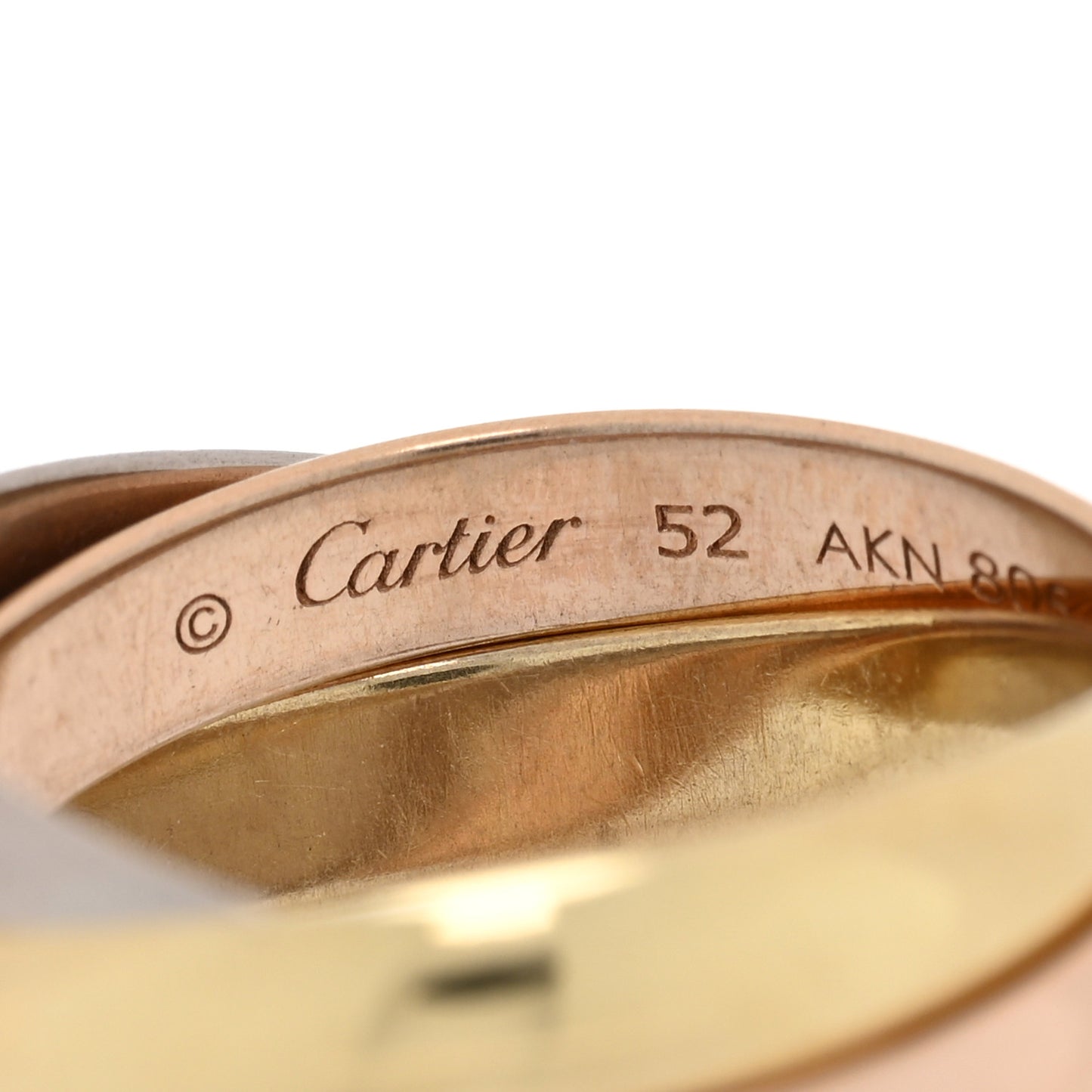 18K Pink Yellow White Gold Classic Trinity Ring