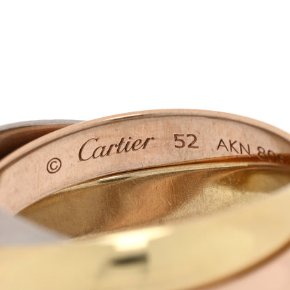 Cartier 18K Pink Yellow White Gold Classic Trinity Ring 4 of 5