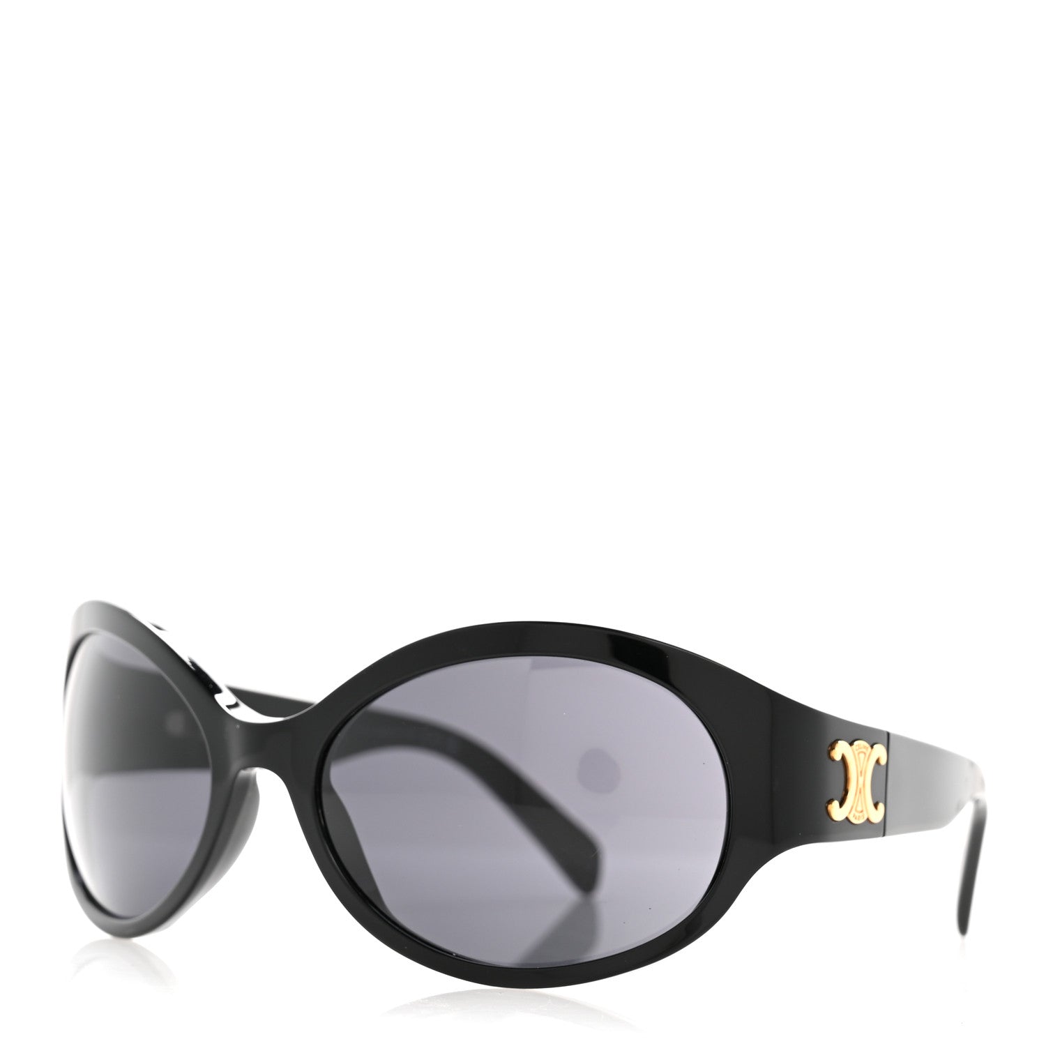 Celine Acetate Round Triomphe Sunglasses CL40271I Black 1825404