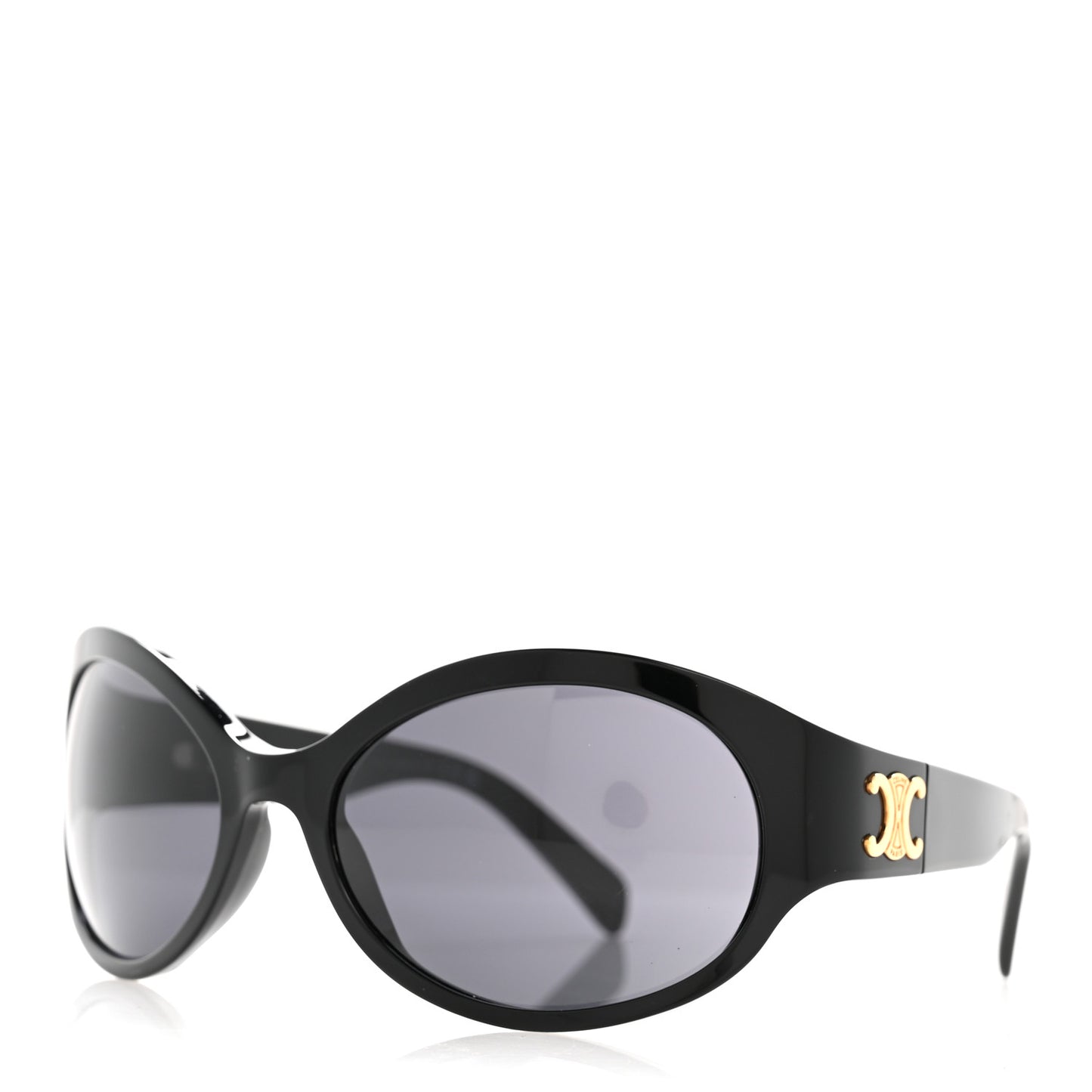 Acetate Round Triomphe Sunglasses CL40271I Black