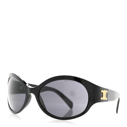 Celine Acetate Round Triomphe Sunglasses CL40271I Black 1 of 6