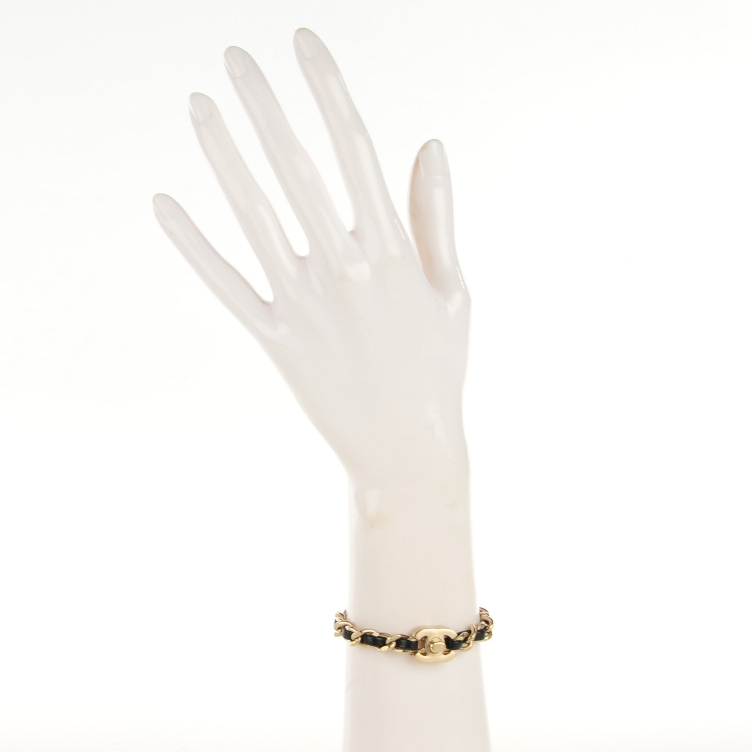 Chanel Lambskin CC Turnlock Chain Bracelet Black Gold 2 of 5