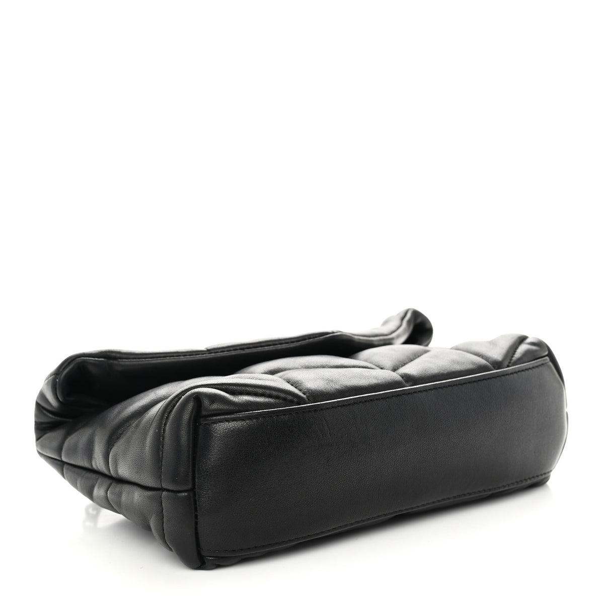 Saint Laurent Lambskin Quilted Toy Loulou Puffer Monogram Monochrome Chain Satchel Black 3 of 9