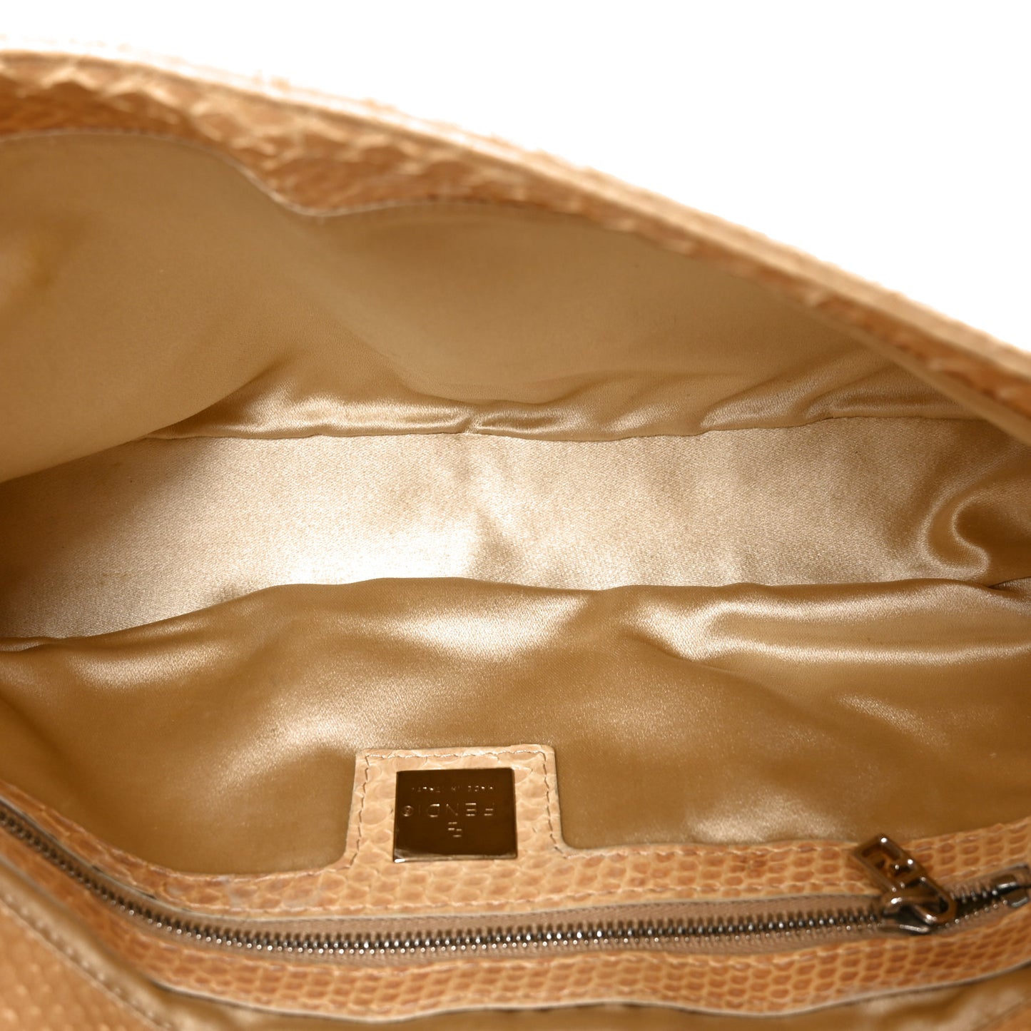 Snakeskin Baguette Beige