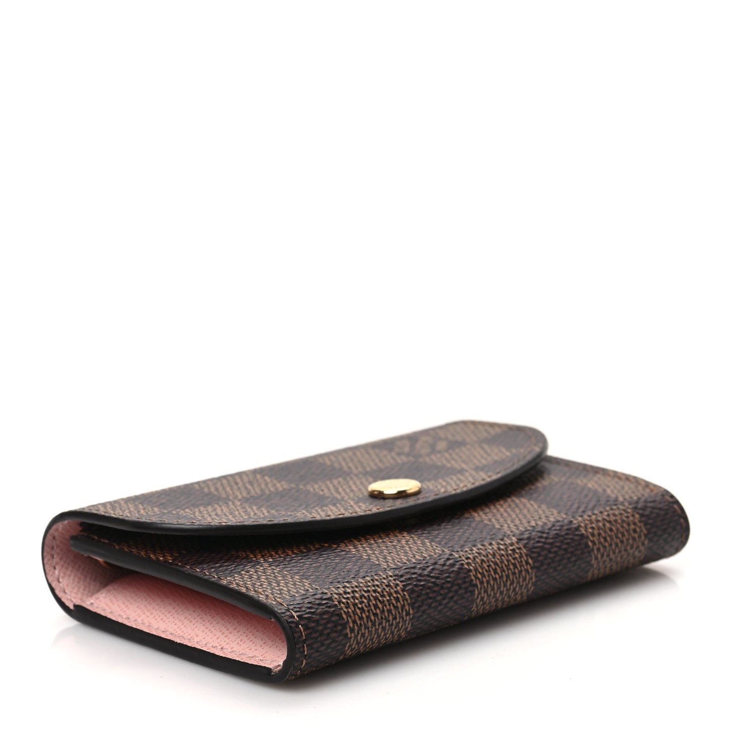 Damier Ebene Rosalie Coin Purse Rose Ballerine