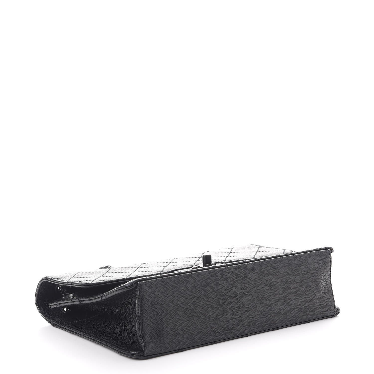 Chanel Caviar Stitch Medium Single Flap So Black 4 of 11
