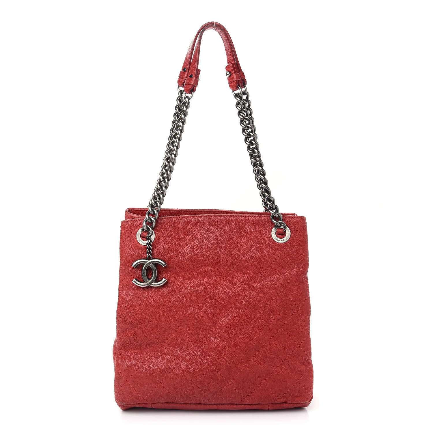 Chanel Caviar Quilted Simply CC Tote Red 1 of 13
