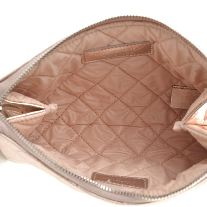 Chanel Metallic Lambskin Quilted Small Cosmetic Pouch Light Pink 5 of 9