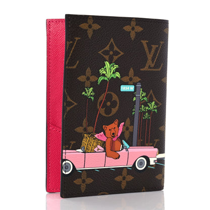 Louis Vuitton Monogram 2021 Christmas Animation Hollywood Passport Cover Fuchsia 3 of 8