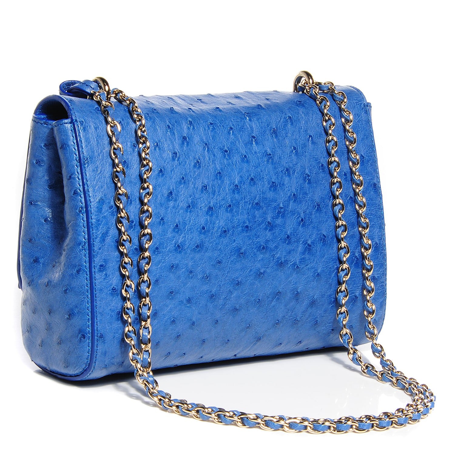 Mulberry Ostrich Lily Flap Bluebell Blue 3 of 10