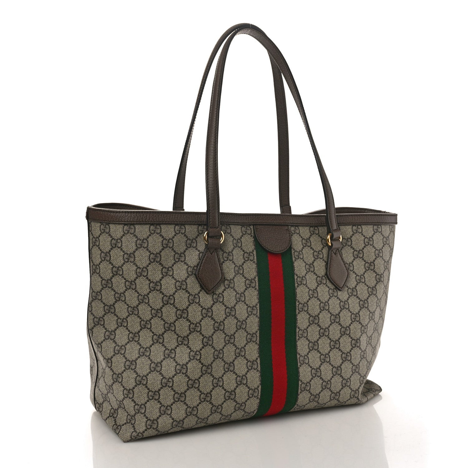 Gucci GG Supreme Monogram Medium Ophidia Shopping Tote Brown 3 of 12