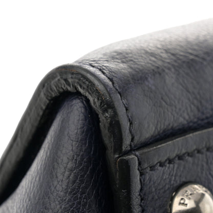Prada Glace Calfskin Twin Pocket Tote Denim 15 of 16