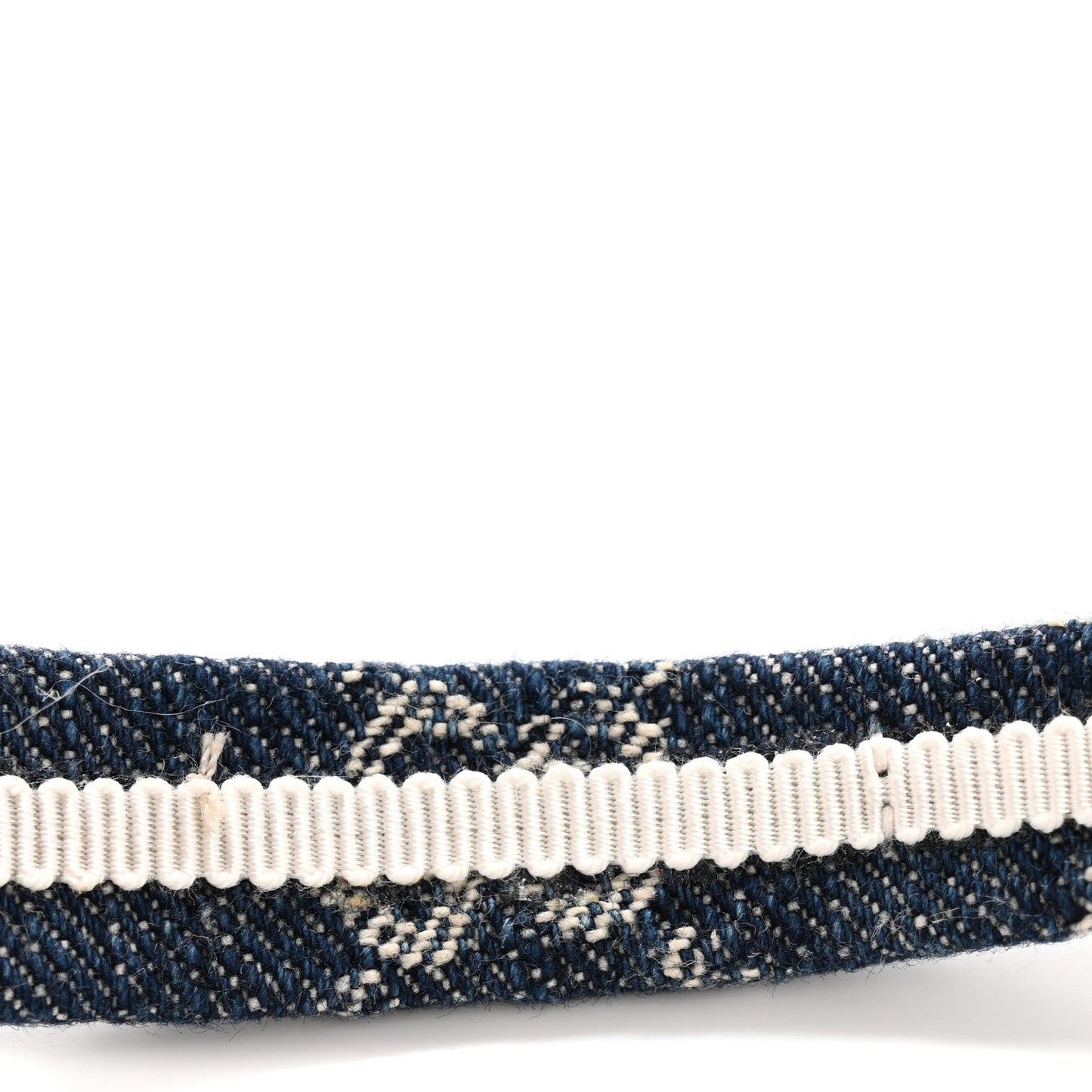 Denim Monogram Headband Blue