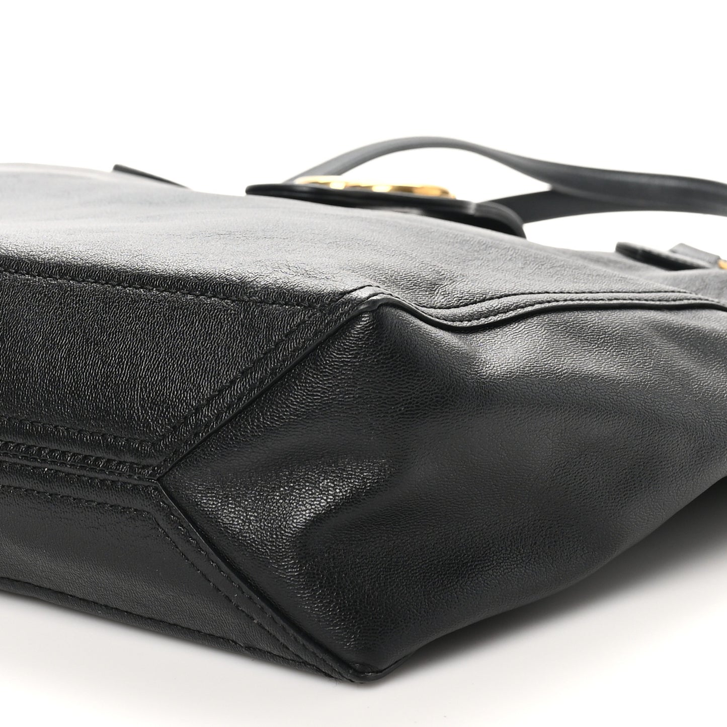 New Sakai Calfskin Lux Medium Dahlia Tote Black