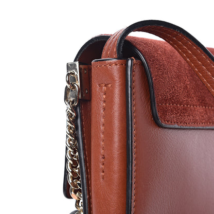 Chloe Suede Calfskin Small Faye Shoulder Bag Saffron Red 11 of 14