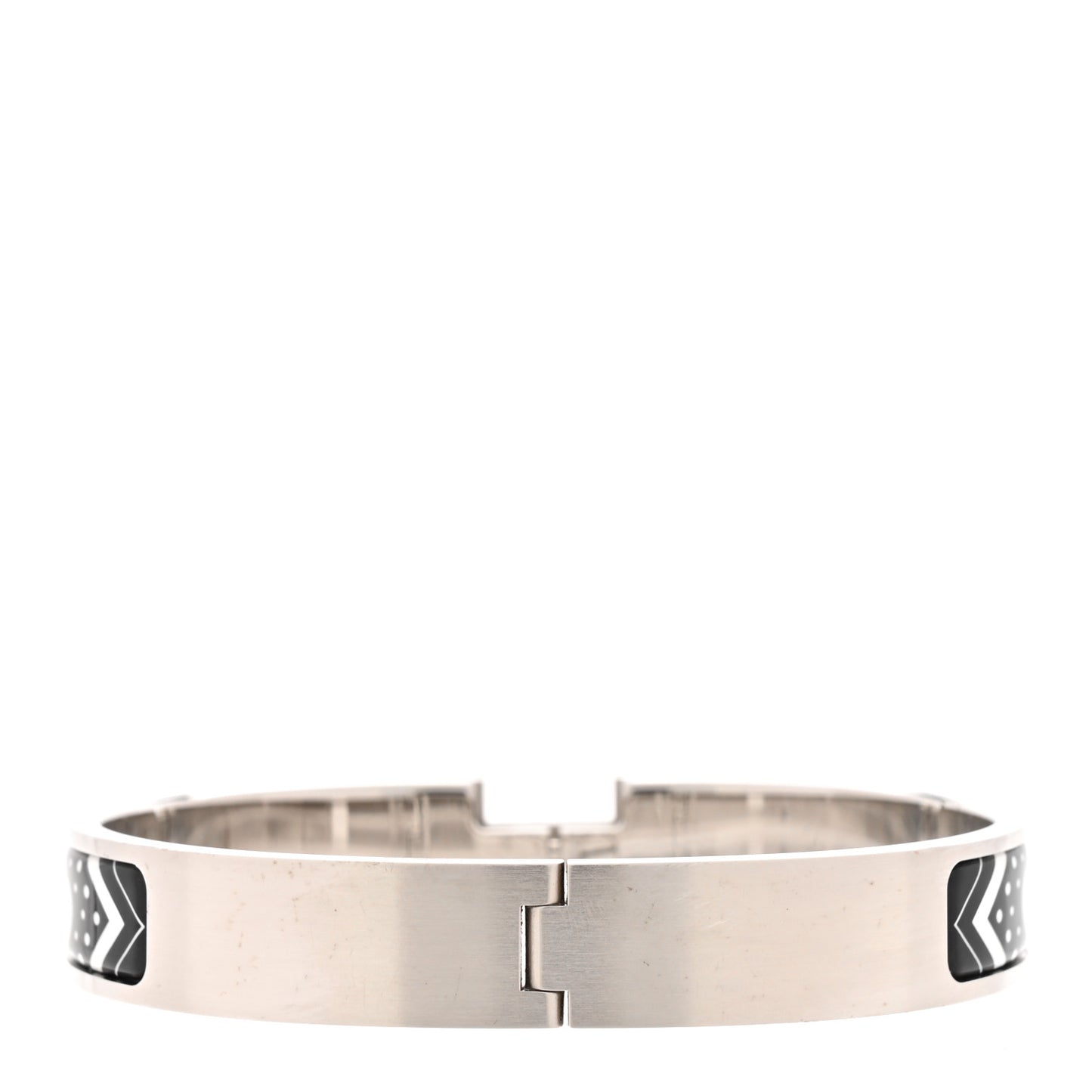 Bandana Enamel Narrow Clic Clac H Bracelet GM Black White