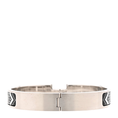 Hermes Bandana Enamel Narrow Clic Clac H Bracelet GM Black White 3 of 4