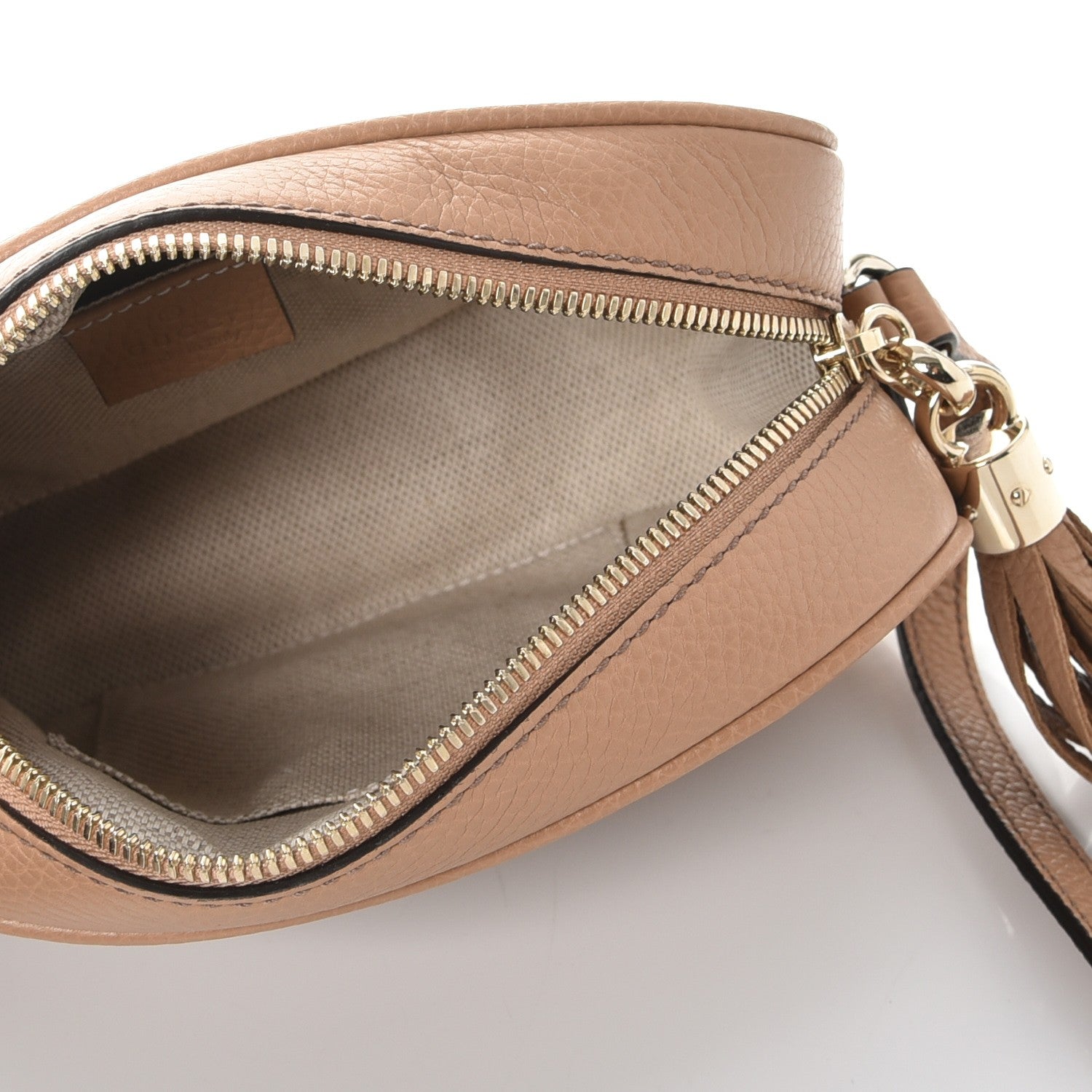 Gucci Pebbled Calfskin Small Soho Disco Bag Camelia 5 of 10