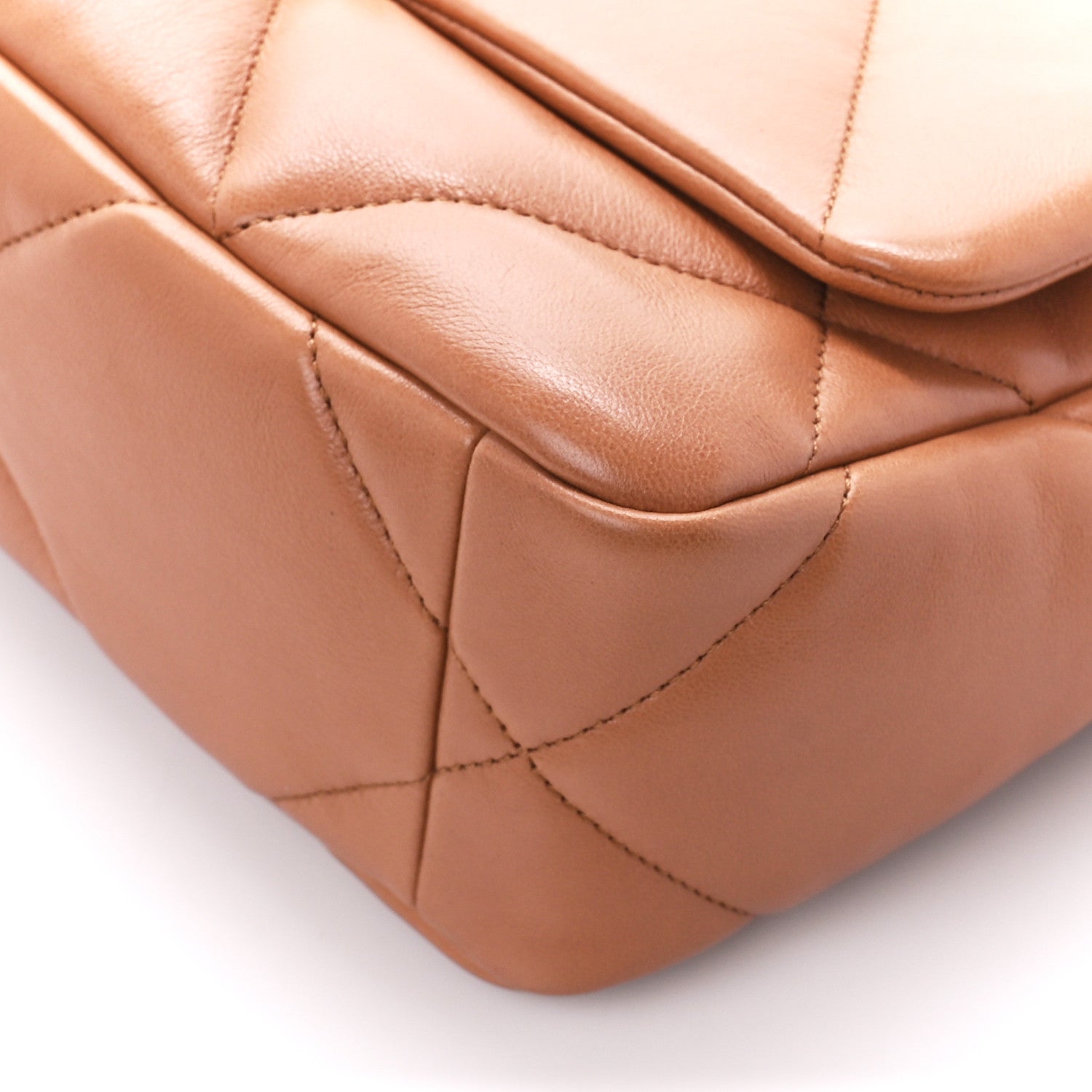 Chanel Lambskin Quilted Medium Chanel 19 Flap Brown 10 of 11