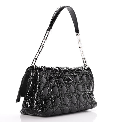 Christian Dior Patent Cannage New Lock Flap Black 3 of 7