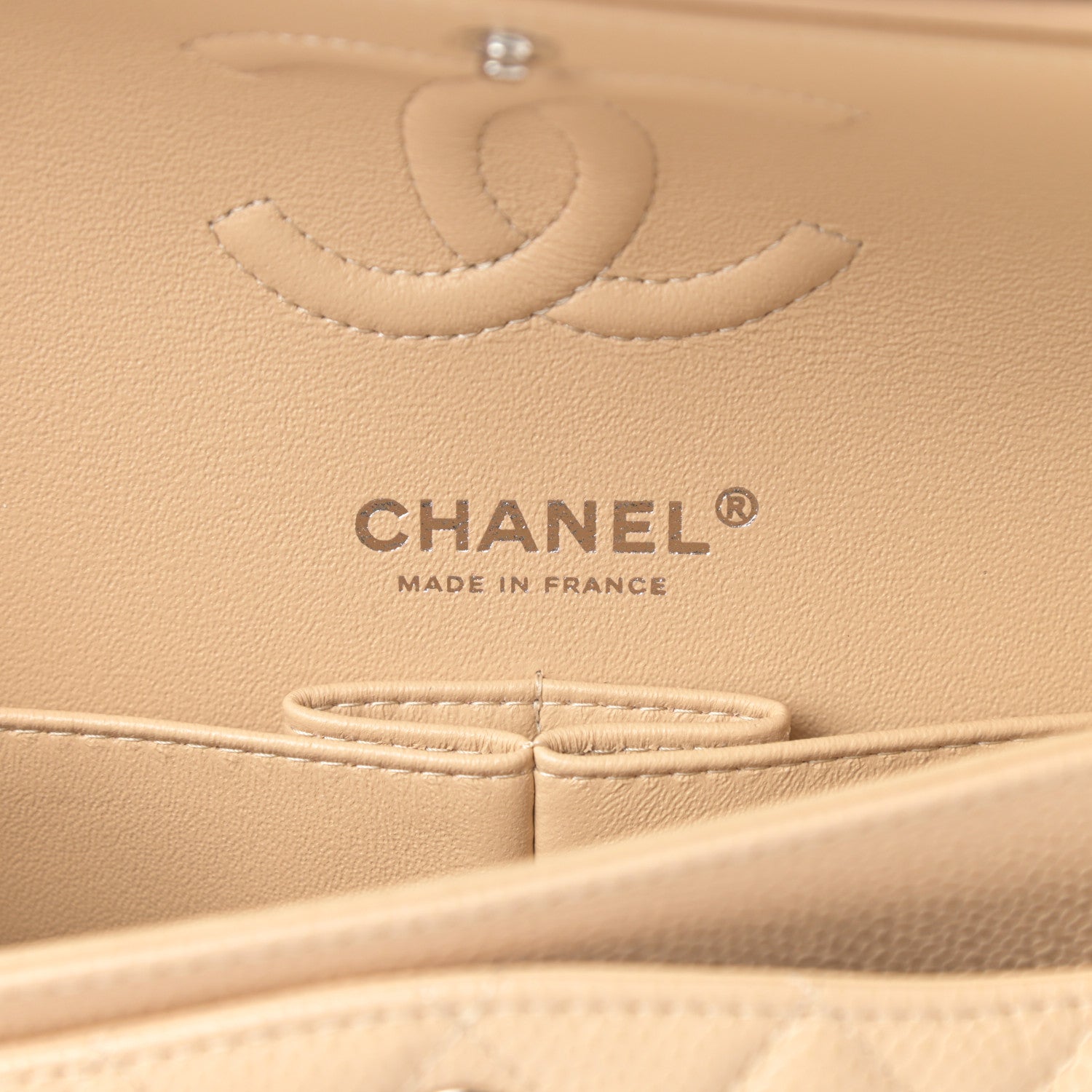 Chanel Caviar Quilted Small Double Flap Beige 6 of 11