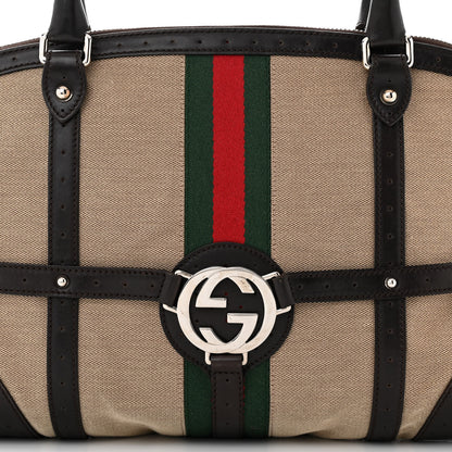 Gucci Canvas Web GG Reins Shoulder Bag Brown 8 of 14