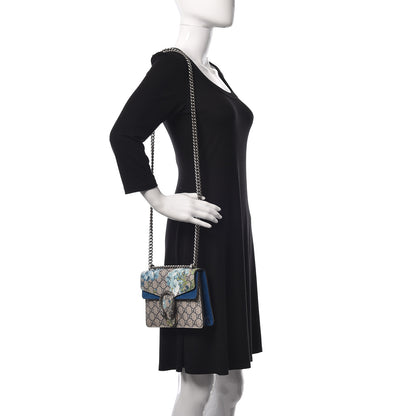 Gucci GG Supreme Monogram Blooms Mini Dionysus Shoulder Bag Blue 2 of 10
