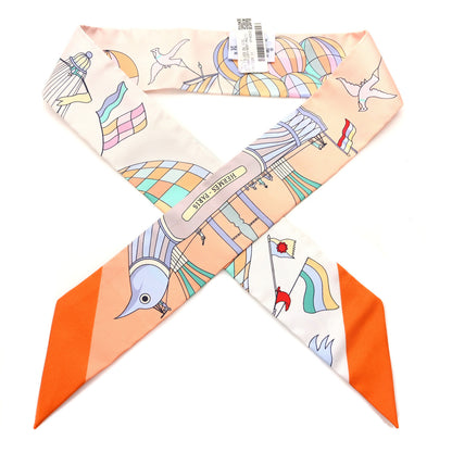 Hermes Silk Les Folies Du Ciel Twilly Abricot Vert Multicolor 1 of 4