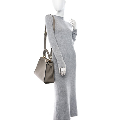Fendi Vitello Seta Plexiglass Tortoise Medium Peekaboo Iconic Satchel Tortora 2 of 9