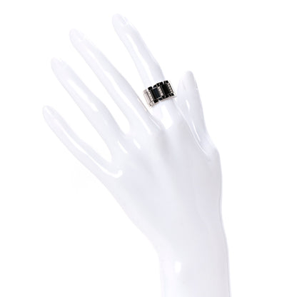Cartier 18K White Gold Diamond 11mm Tank Francaise Ring 48 4.5 2 of 6