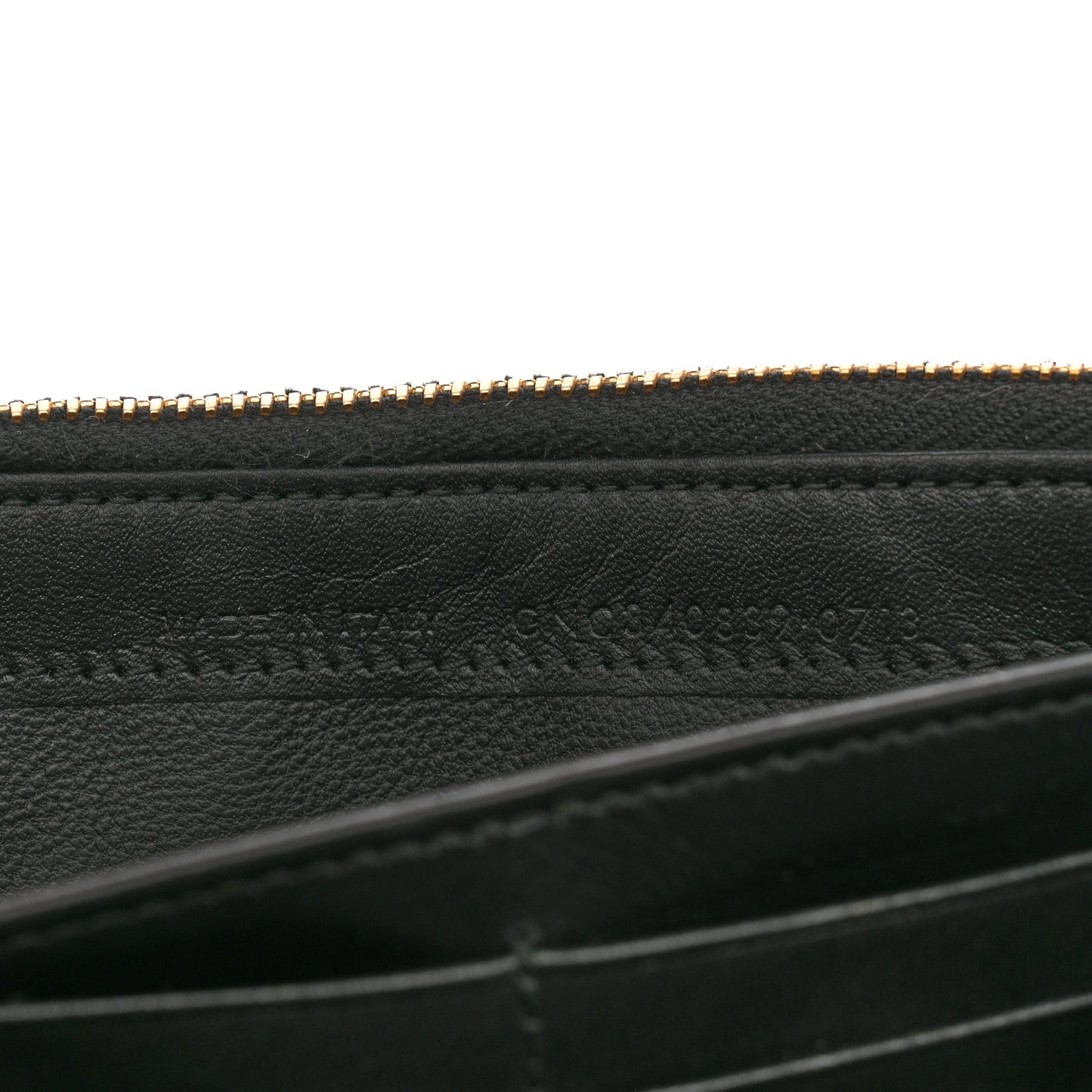 Patent Grain de Poudre Classic Large Letters Flap Wallet Black