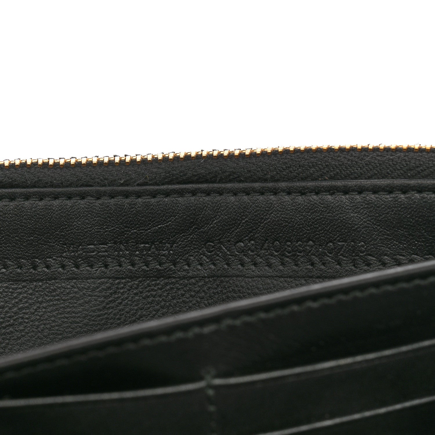 Saint Laurent Patent Grain de Poudre Classic Large Letters Flap Wallet Black 7 of 11