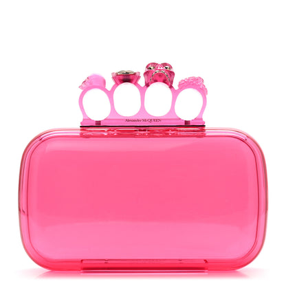 Alexander McQueen Resin Knuckle Clutch Pink 1 of 7