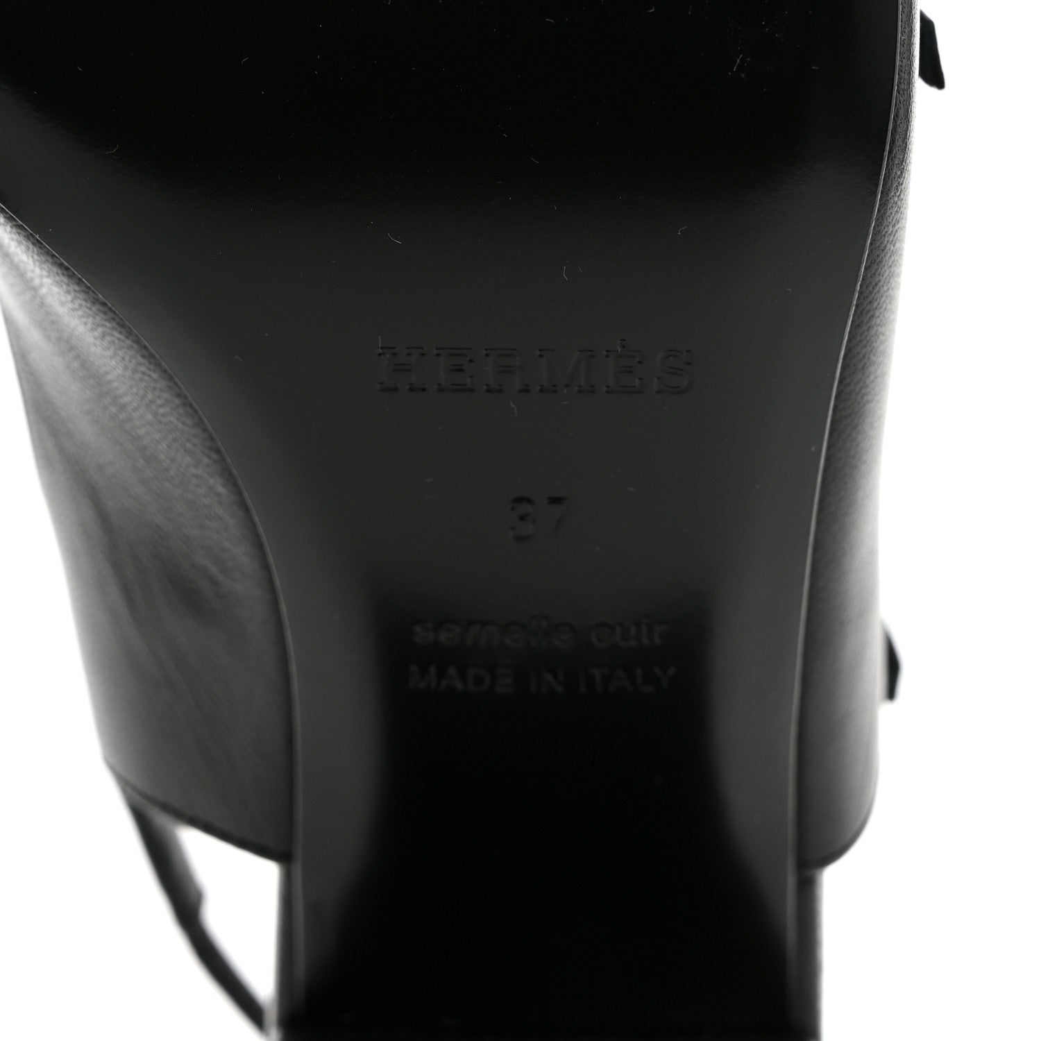 Hermes Goatskin Jackie 50 Pumps 37 Black 6 of 8