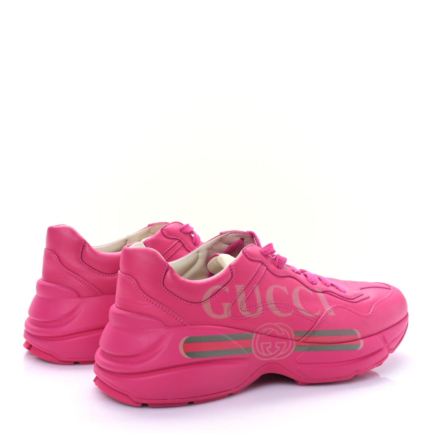 Calfskin Logo Womens Rhyton Sneakers 39 Box Pink