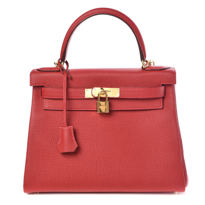 Hermes Togo Kelly Retourne 28 Rouge Casaque 1 of 37