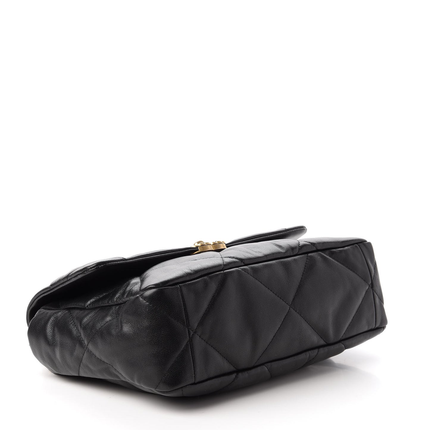 Goatskin Quilted Large Chanel 19 Flap Black
