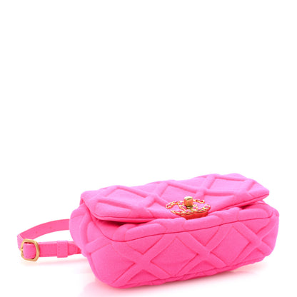 Chanel Jersey Quilted Chanel 19 Waist Bag Pink 4 of 10