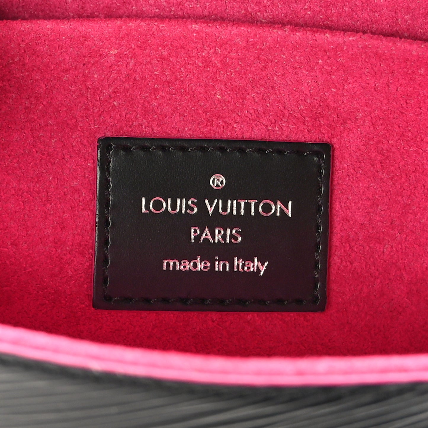 Epi Pochette Felicie Black Hot Pink