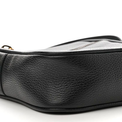 Gucci Grained Calfskin Logo Messenger Bag Black 9 of 11