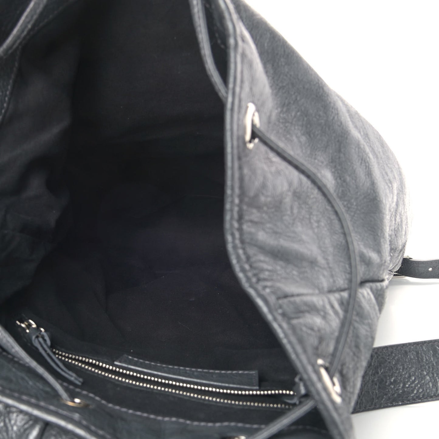 Agneau Classic Silver Hardware S Traveler Backpack Gris Fossile