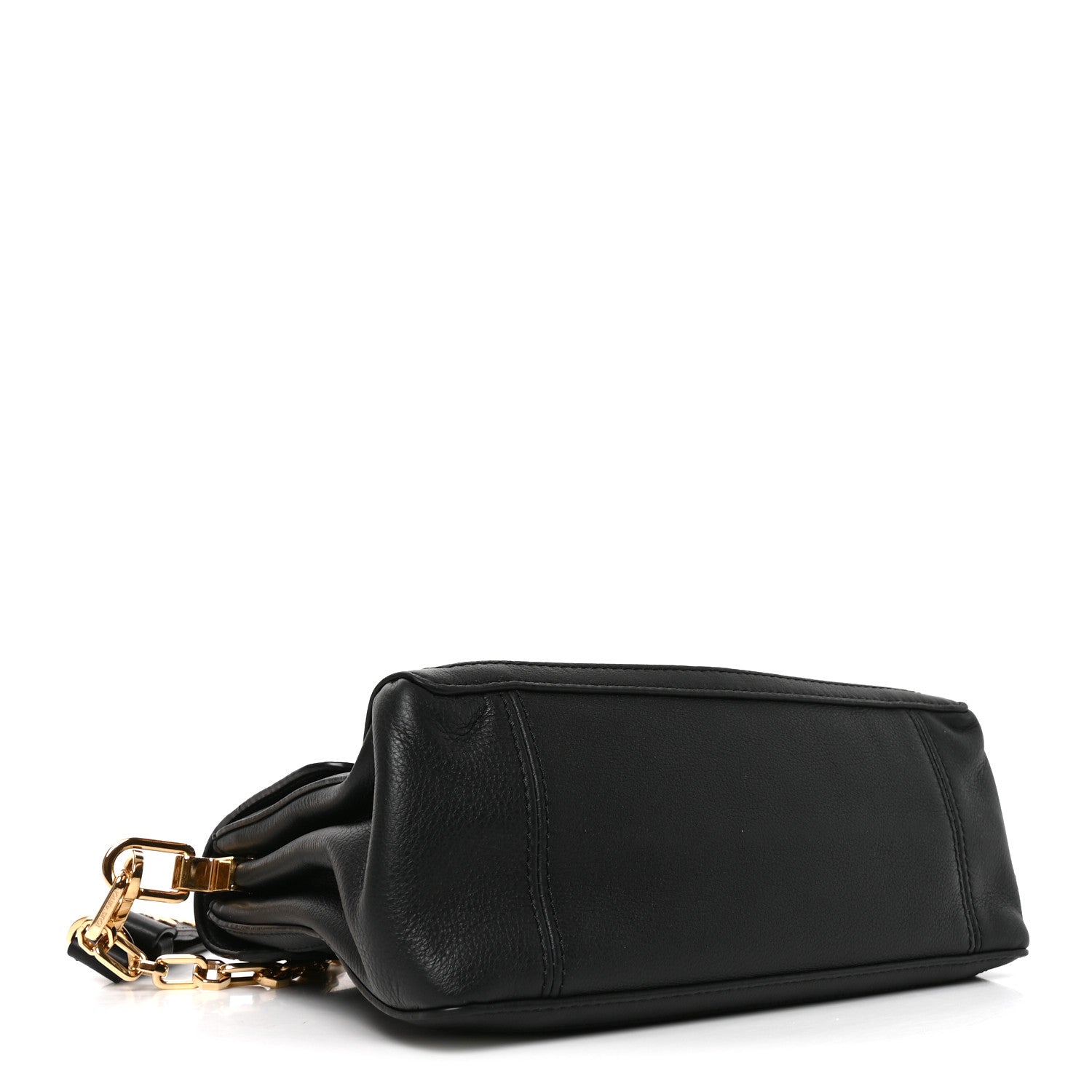 Louis Vuitton Smooth Calfskin Soft Dauphine MM Black 4 of 9