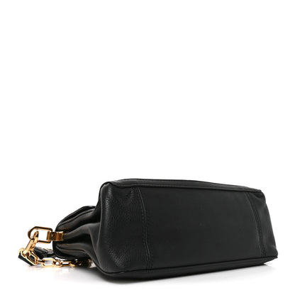Louis Vuitton Smooth Calfskin Soft Dauphine MM Black 4 of 9