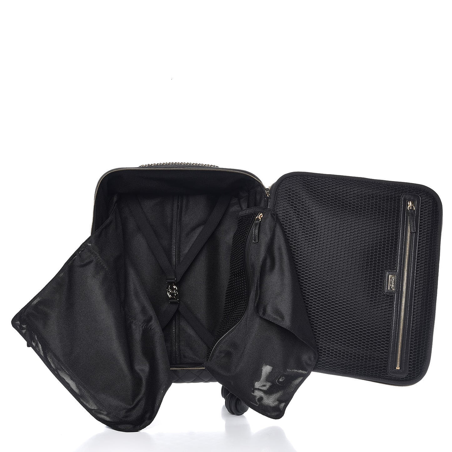 Calfskin Quilted Coco Case Trolley Black