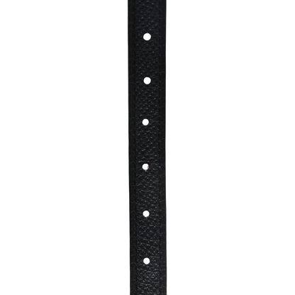 Hermes Swift Epsom Lacquered Metal 13mm Au Carre Double H Belt 85 34 Craie Black 4 of 5