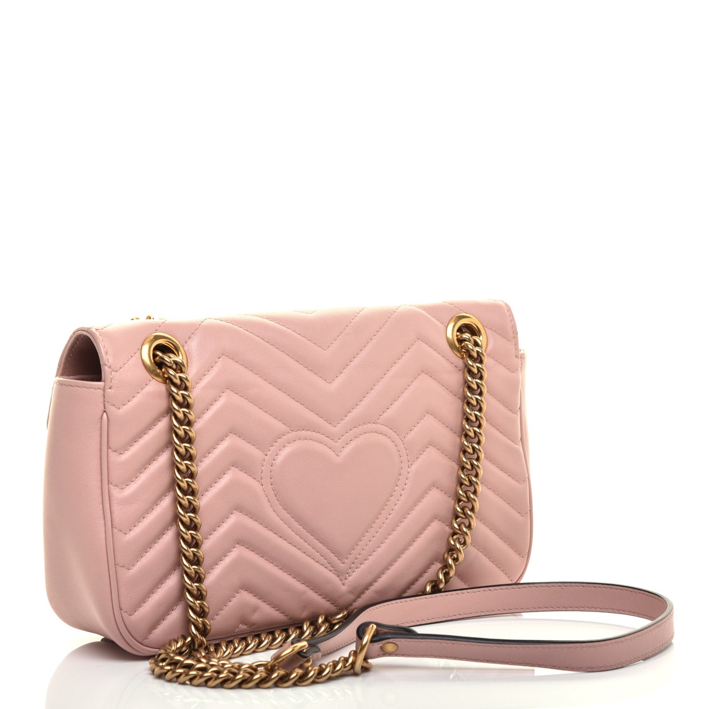 Calfskin Matelasse Small GG Marmont Shoulder Bag Perfect Pink