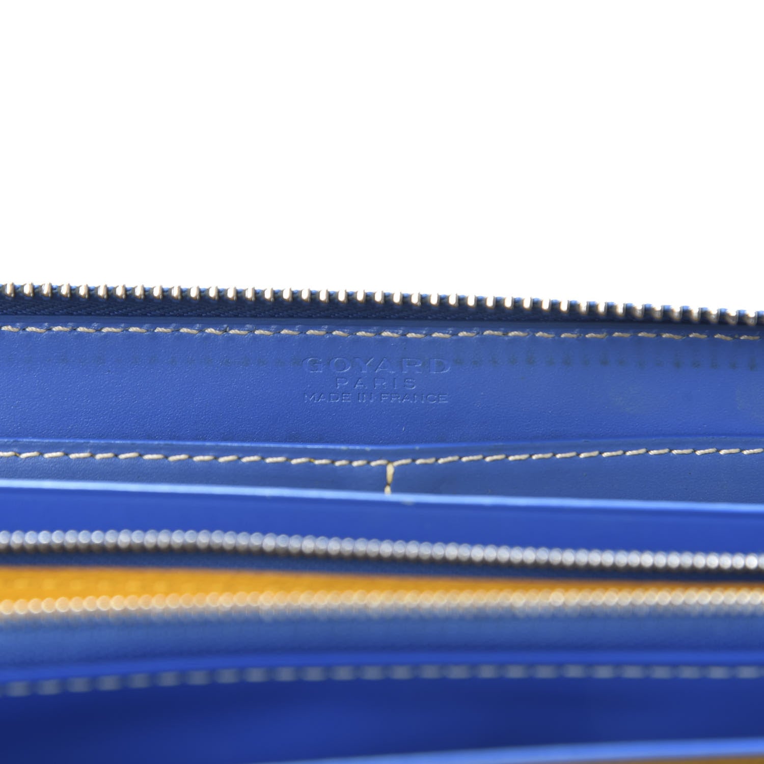 Goyard Goyardine Matignon Zip Around GM Wallet Blue 9 of 10