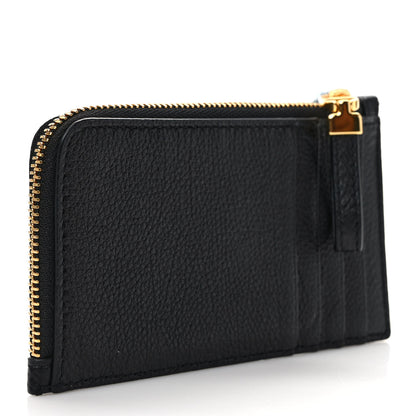 Christian Dior Supple Calfskin Cannage Caro Cosmos Zipped Card Holder Black 3 of 6
