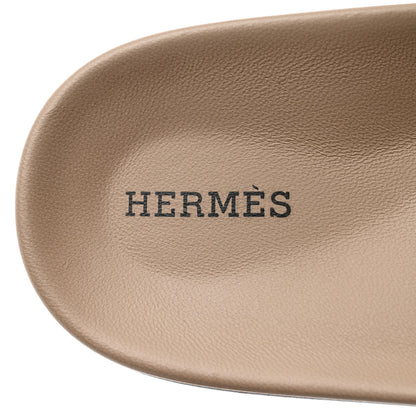 Hermes Suede Goatskin Womens Empire Sandals 40 Beige Sable 7 of 8